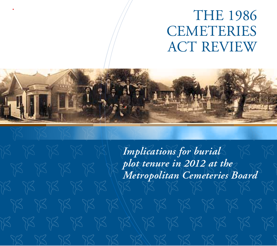1986 Cemeteries Act Review