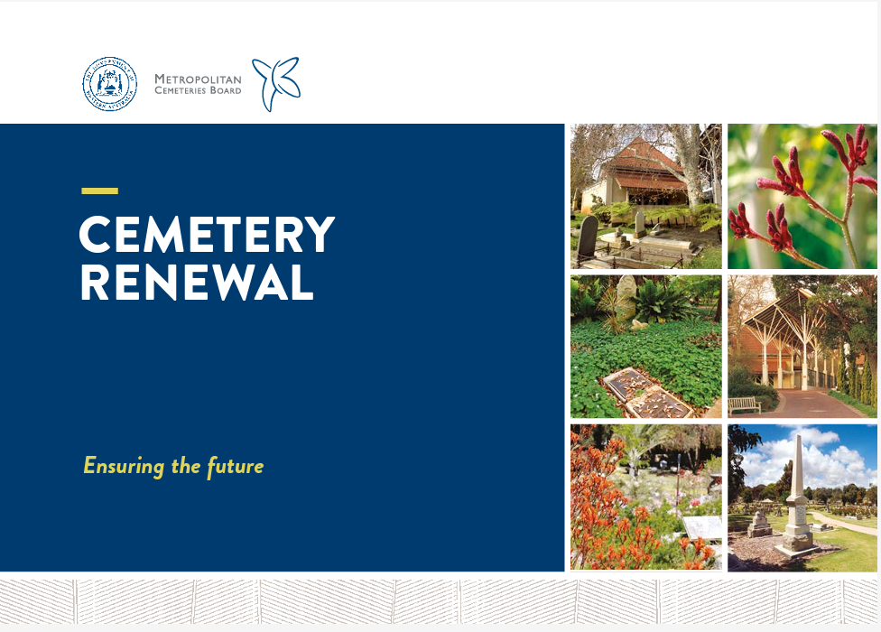 Cemetery Renewal brochure Ensuring the Future cover page