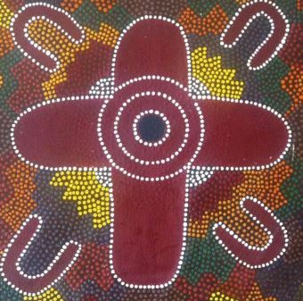 Indigenous artwork dot painting