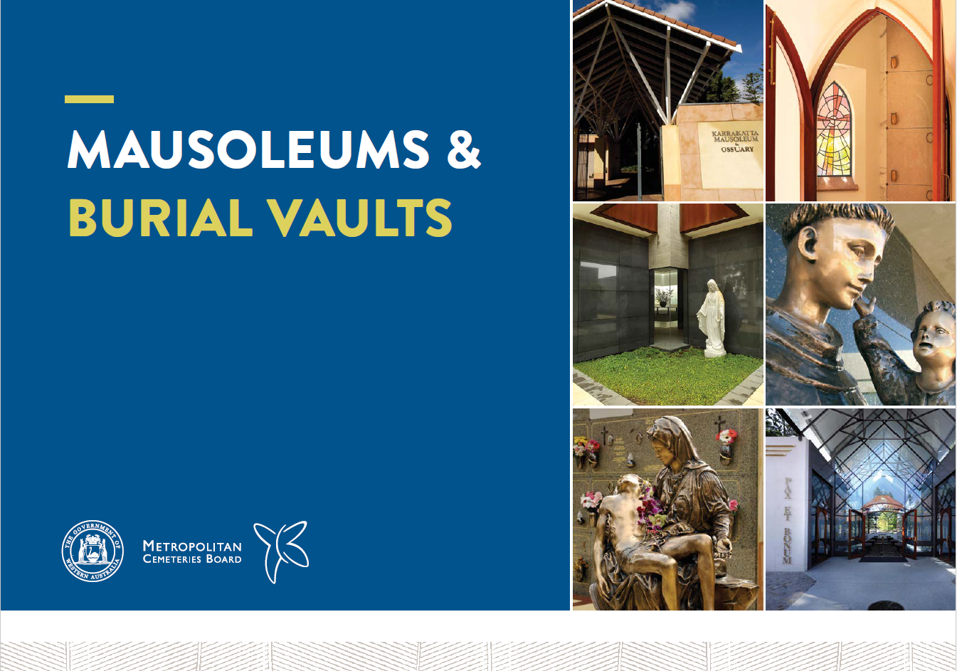 cover of the Mausoleum and Burial Vaults brochure