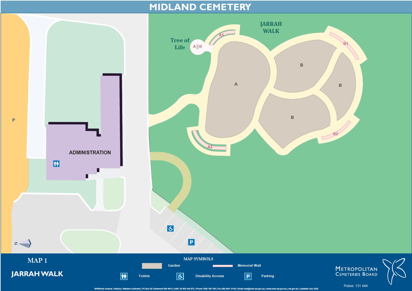 Map 1 Jarrah Walk Midland Cemetery