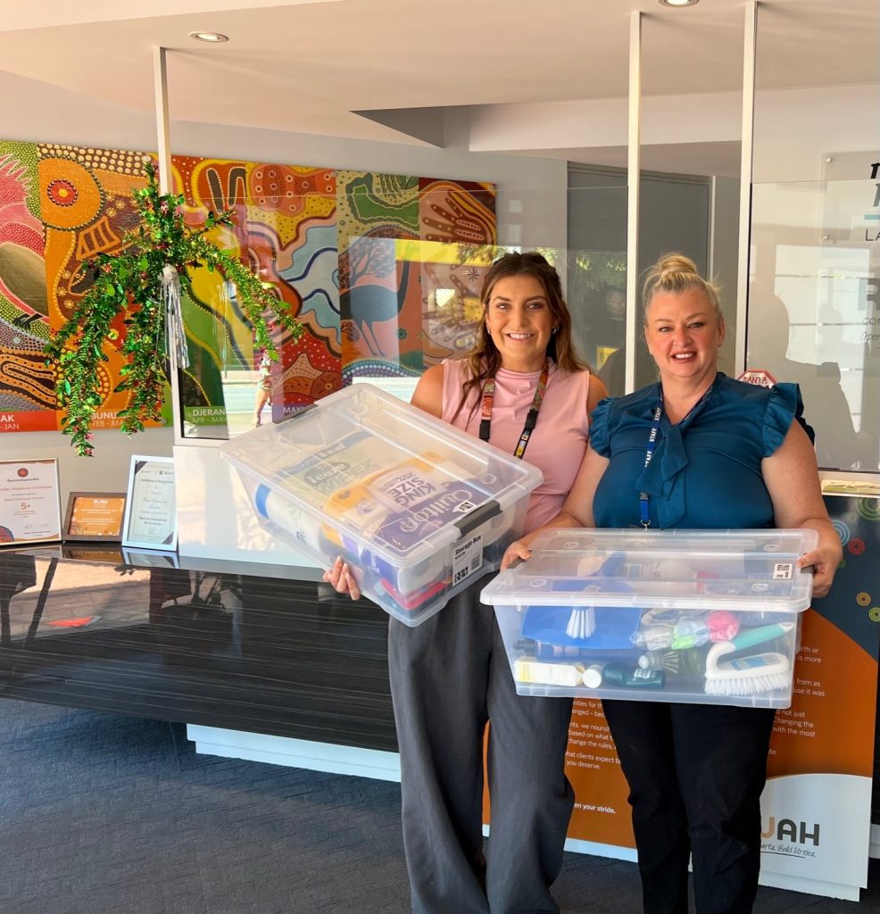 DIrector Client Services, Krisha Rowcroft delived the donations from MCB staff to RUAH Community Services in time for Christmas distribution.